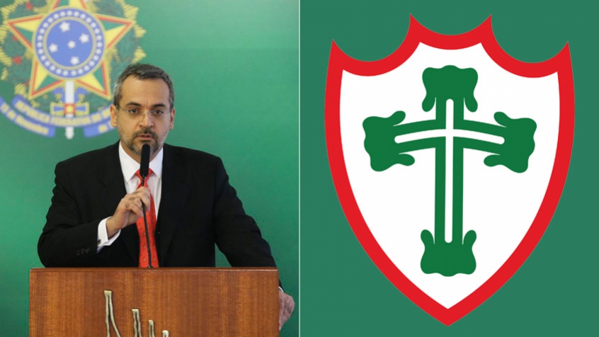 Montagem - Ministro da Educação Abraham Weintraub e Portuguesa