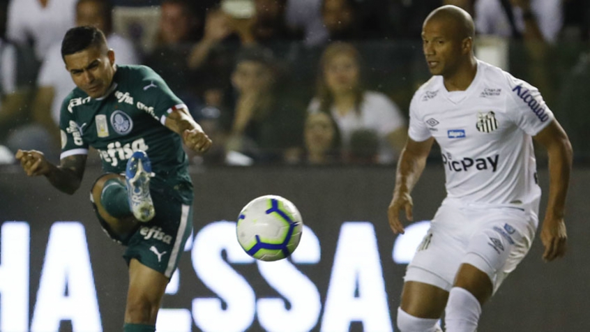 Santos x Palmeiras - Dudu e Sánchez