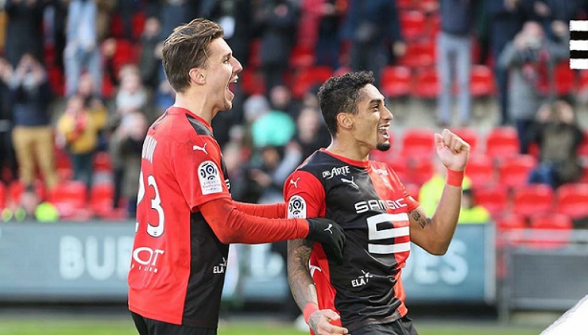 Raphinha celebra primeiro gol pelo Rennes e comanda ...