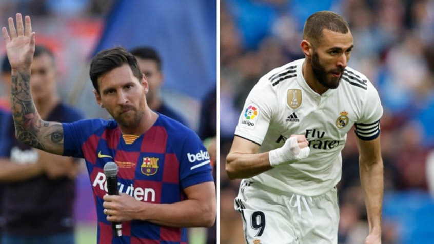 Montagem Messi x Benzema