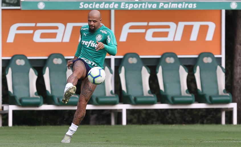 Palmeiras conta com Felipe Melo no treino desta manhã; confira a provável escalação do Verdão