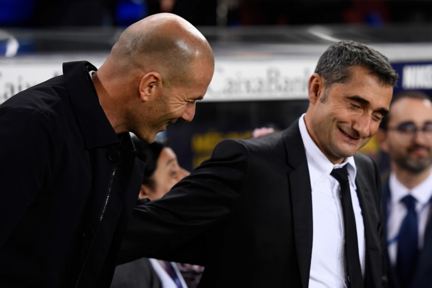 Ernesto Valverde e Zidane - Barcelona x Real Madrid