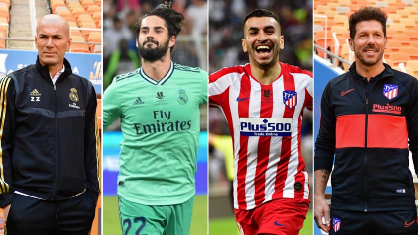 Montagem Zidane Isco Correa Simeone