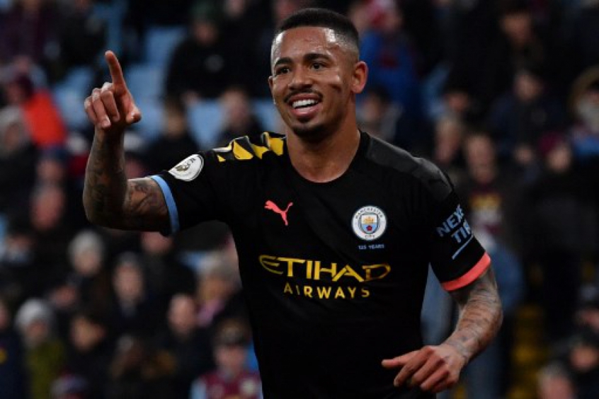 Aston Villa x Manchester City Gabriel Jesus