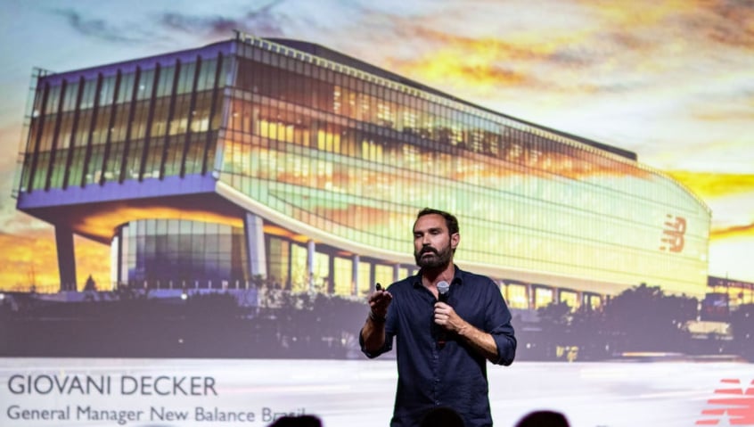 Giovani Decker, general manager da New Balance Brasil, durante evento em São Paulo. (Divulgação)