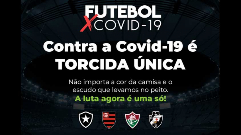 Clubes do Rio se unem em campanha para apoiar combate ao coronavírus