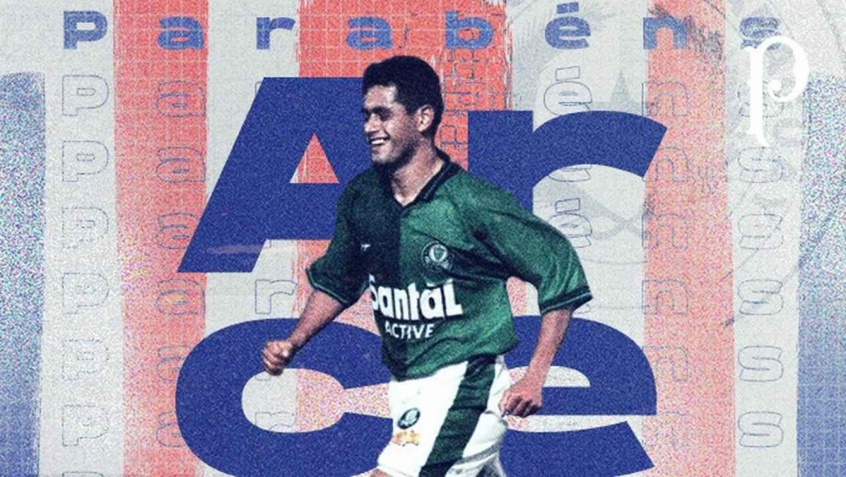 Além de Edmundo, Palmeiras parabeniza atacante Arce nas redes sociais