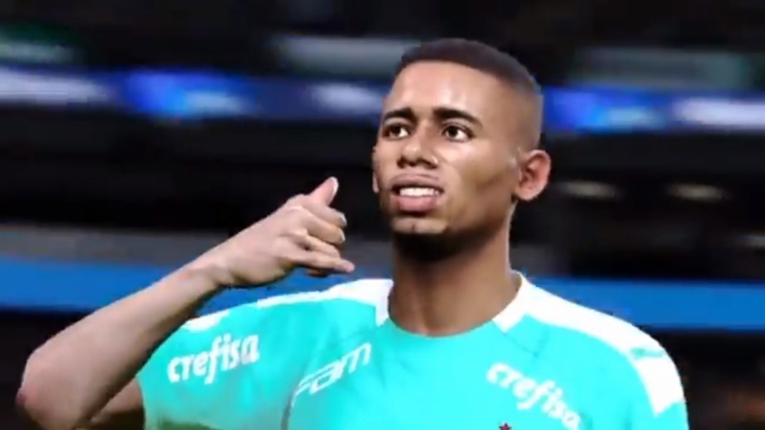 Palmeiras recria golaço em game para parabenizar Gabriel Jesus, aniversariante do dia