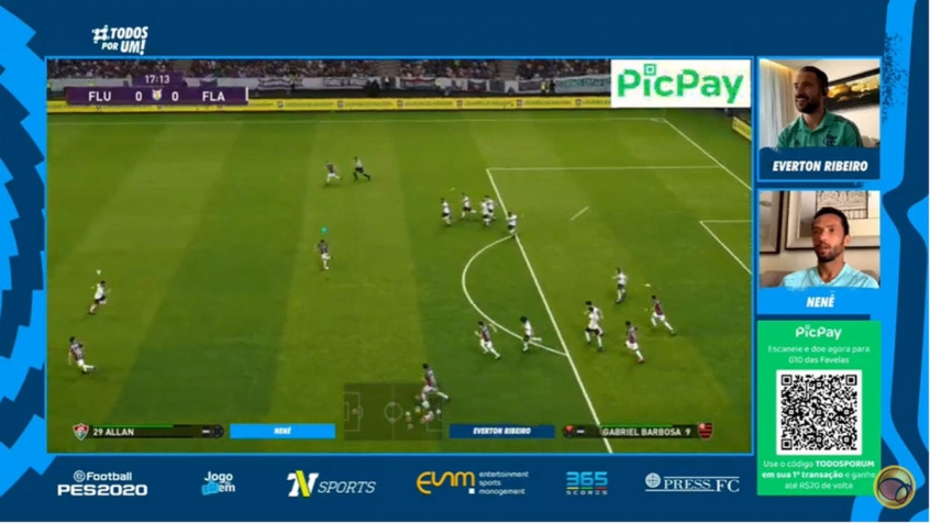 Everton Ribeiro vence Fla-Flu com Nenê e avança em torneio de PES