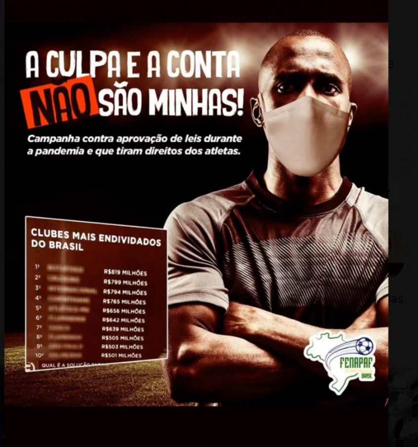 Jogadores de clubes brasileiros se posicionam contra Projeto de Lei 2125; entenda