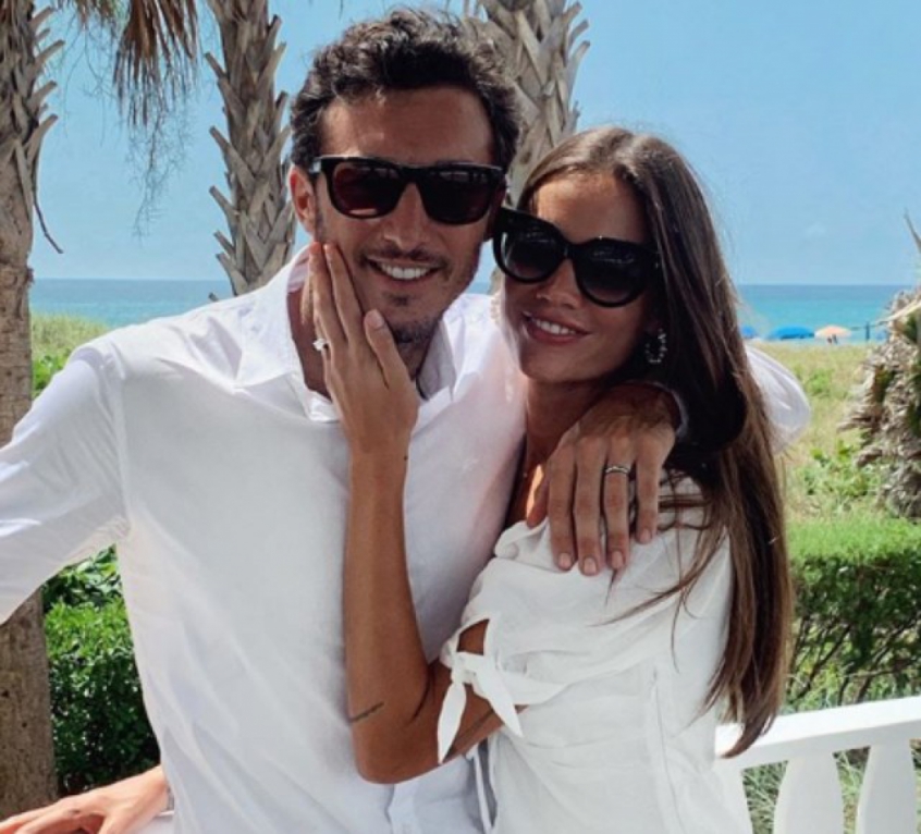 Juan Monaco e sua noiva Diana Arnoupolos