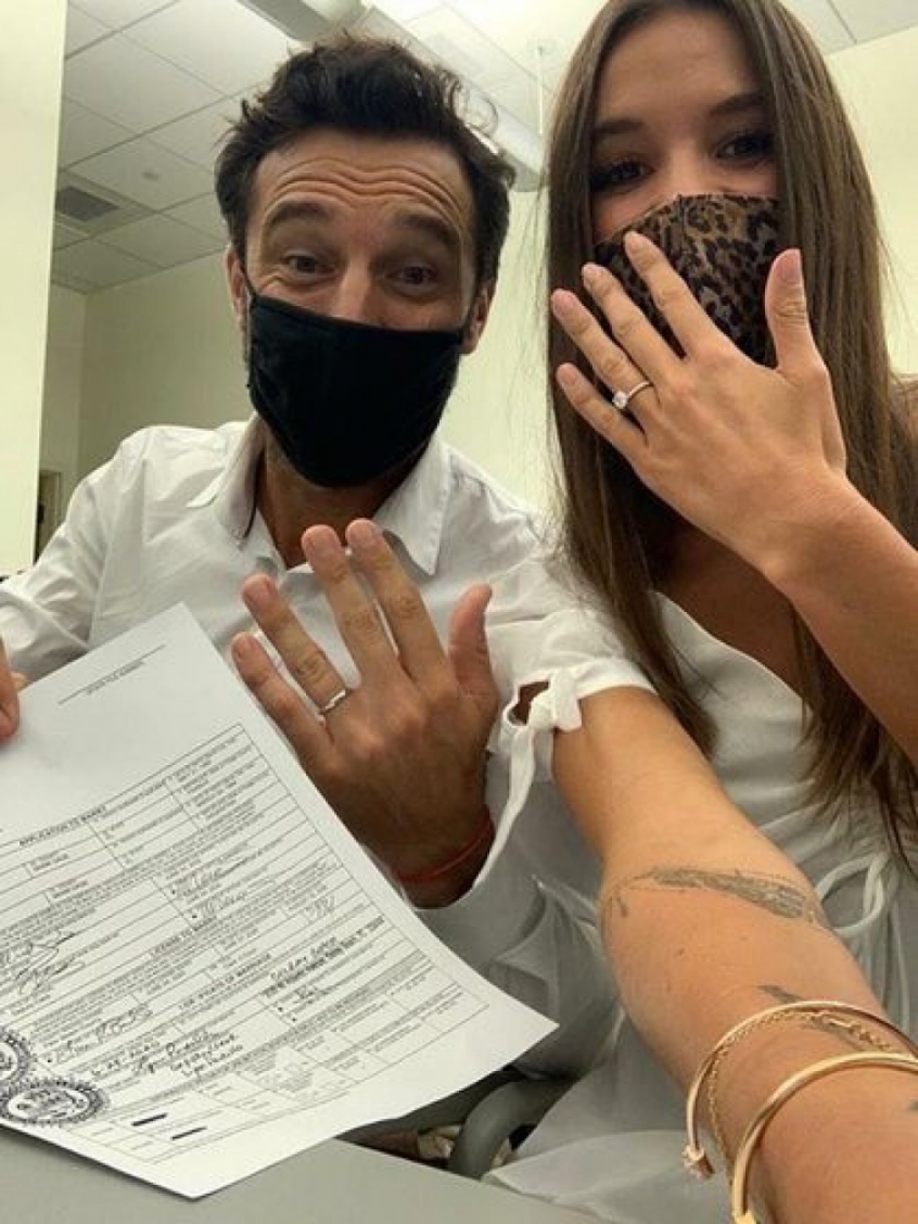 Juan Monaco e Diana Arnoupoulos se casam em pal Beach