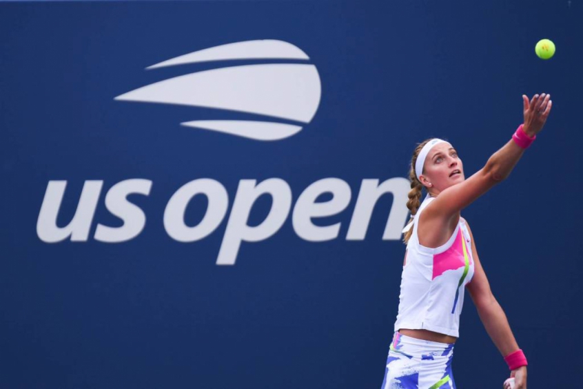 Petra Kvitova em ação no US Open 2020