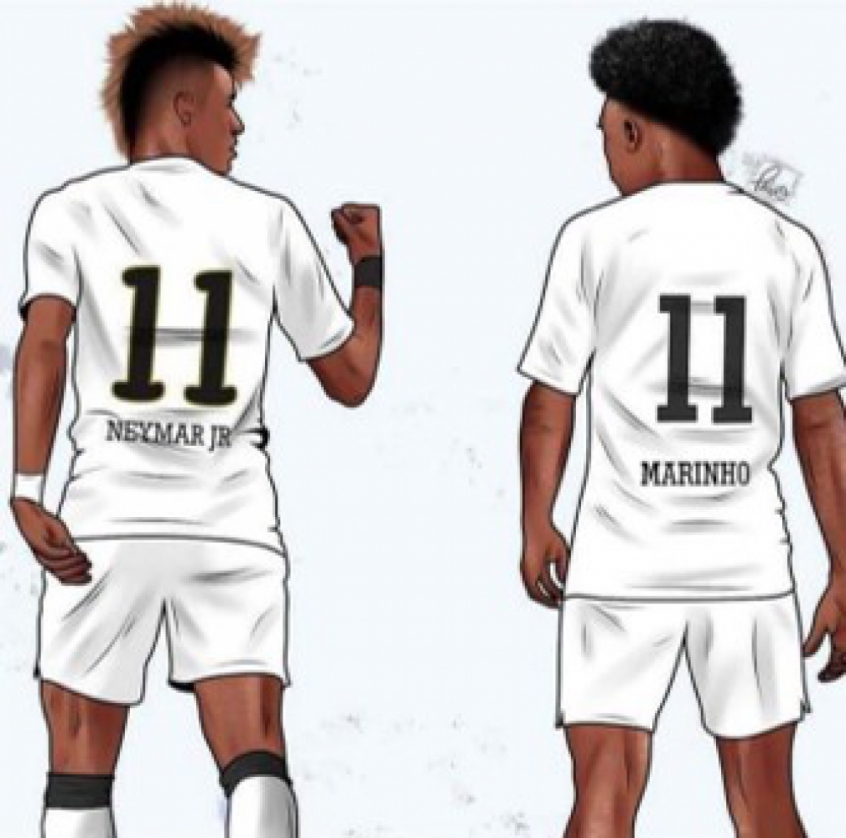Neymar publica charge com Marinho e manda mensagem ao Santos