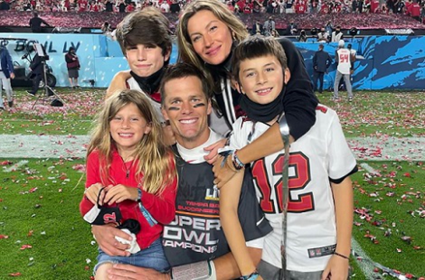 Tom Brady, Gisele Bündchen e os filhos