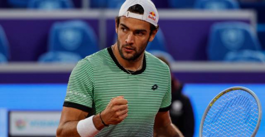 Matteo Berrettini vibra em vitória no ATP de belgrado