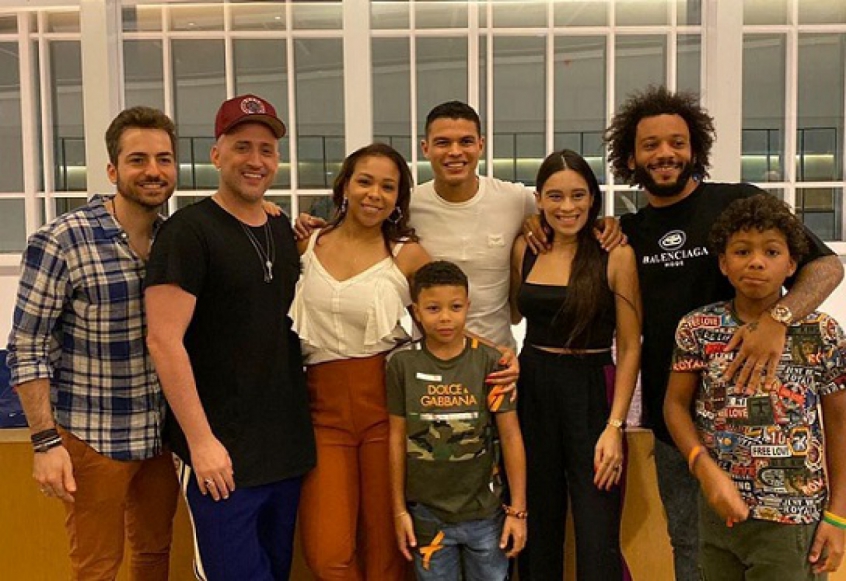 Paulo Gustavo, Thiago Silva, Marcelo e familiares