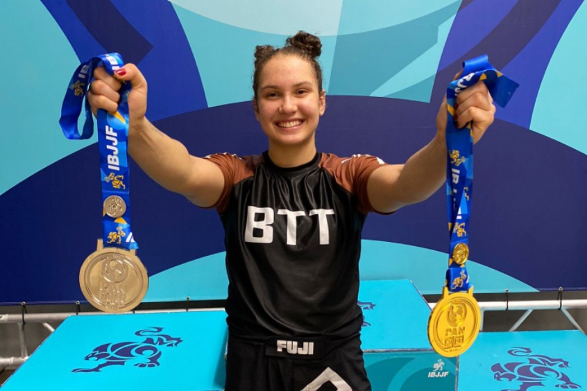 Maria Ruffatto sagrou-se campeã Pan-Americana de Jiu-Jitsu sem kimono logo em sua estreia na faixa-marrom
