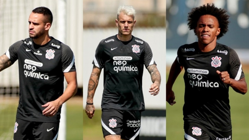 Montagem - Renato Augusto, Róger Guedes e Willian - Corinthians