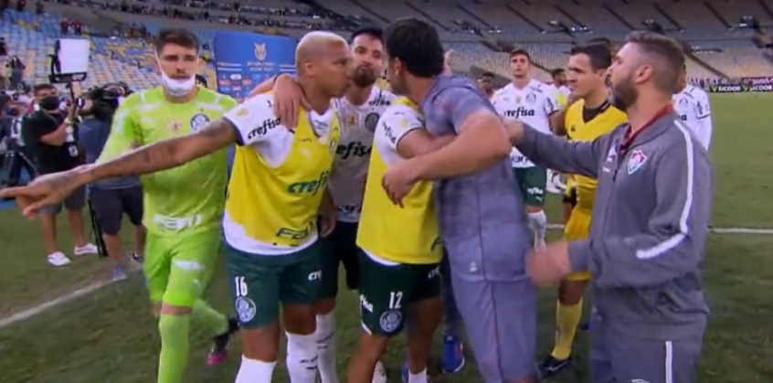 Confusão no pós-jogo entre Fluminense e Palmeiras