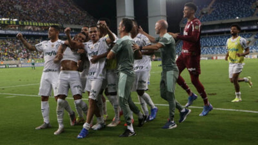 Gabriel Veron comemora seu gol contra a equipe do Cuiabá EC (Foto: Cesar Greco/Palmeiras)