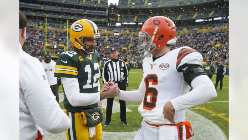 aaron rodgers green bay packers baker mayfield cleveland browns