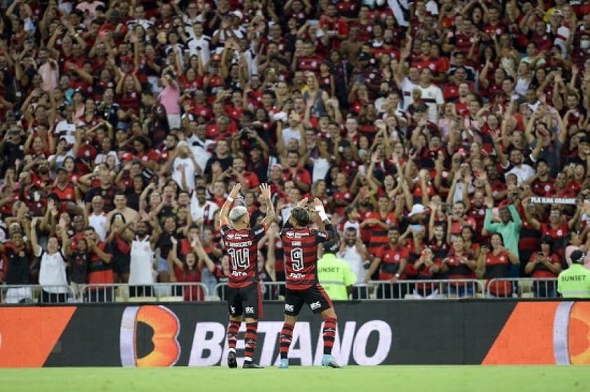Bangu x Flamengo - Gabigol e Arrascaeta