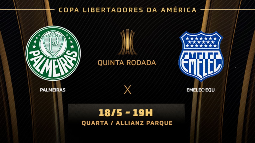 Palmeiras está escalado para enfrentar o Emelec