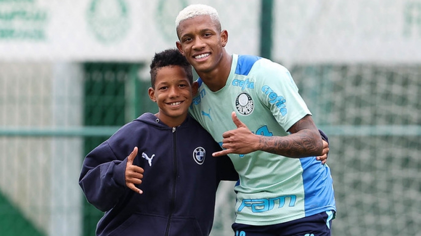 Danilo e irmão - treino Palmeiras