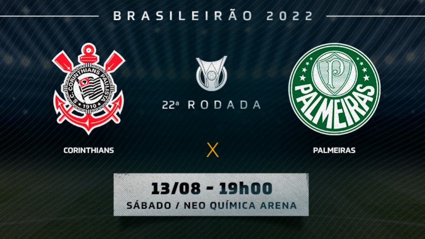 Onde assistir Palmeiras e Corinthians dia 22?