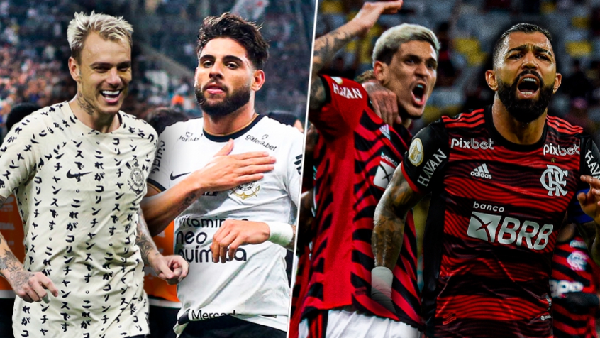 Flamengo x Corinthians: duplas de atacantes chegam como trunfos na final da Copa do Brasil