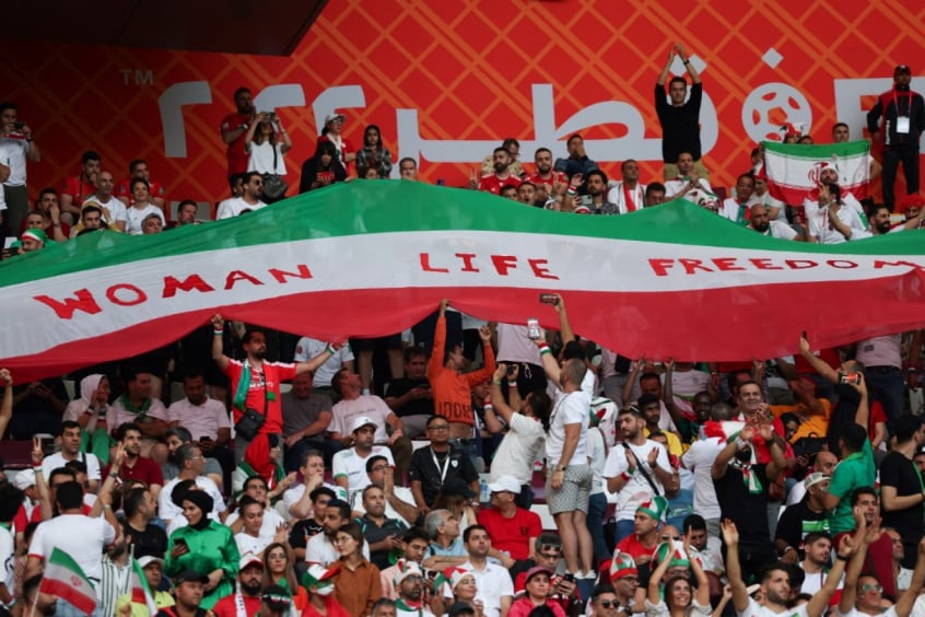 Torcedores do Irã manifestam na Copa do Mundo - Foto: AFP