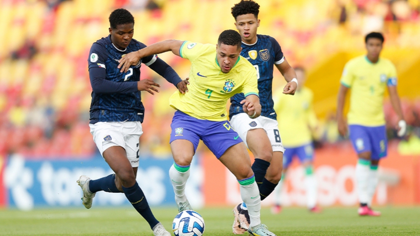 Vitor Roque deixa dois, e Brasil vence Equador no Sul-Americano Sub-20 |  LANCE!