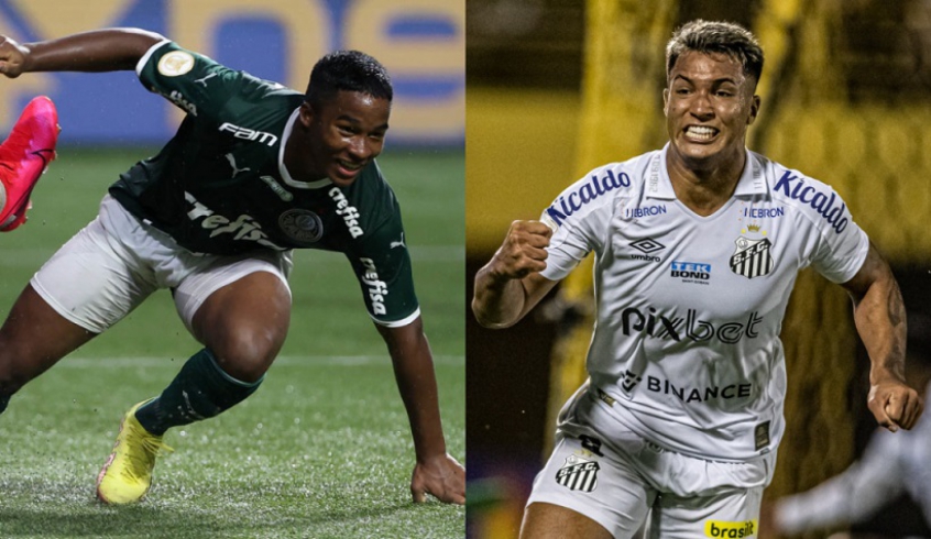 Palmeiras x Santos: mesmo jovens, Endrick e Marcos Leonardo ostentam protagonismo em clássico