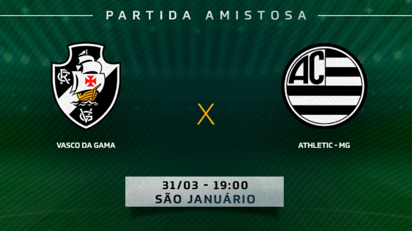 Tempo Real Vasco x Athletic - MG Amistoso