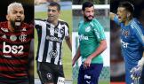 Montagem Gabigol, Diego Souza, Dourado e Volpi