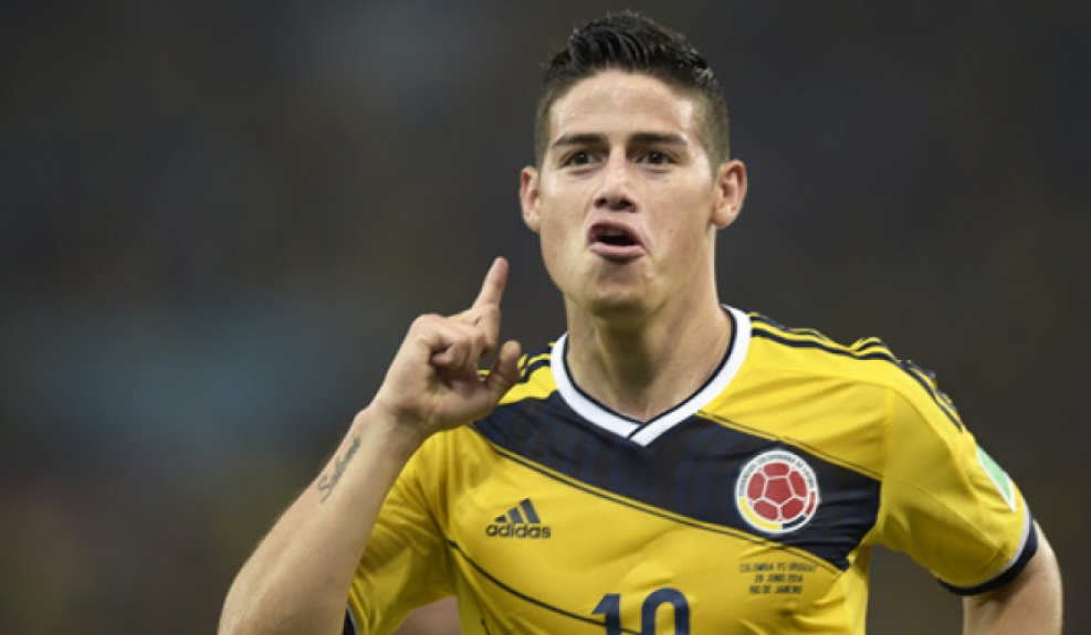 HOME: Colômbia x Uruguai - James Rodriguez (Foto: Daniel Garcia/ AFP)