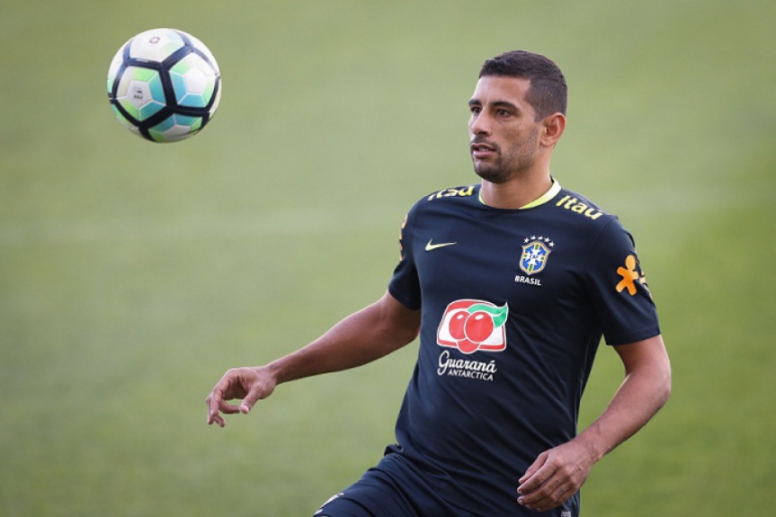 Diego Souza, durante treino da Seleção na Arena Corinthians