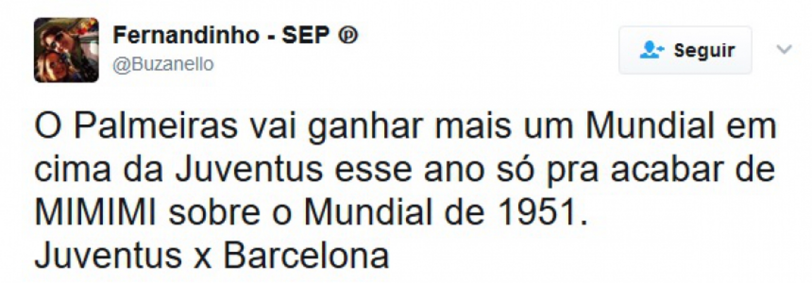 Após derrota do Barcelona por 3 a 0 para Juventus, palmeirenses e flamenguistas brincaram com a 'dedicação' do time catalão em fugir dos brasileiros no Mundial de Clubes