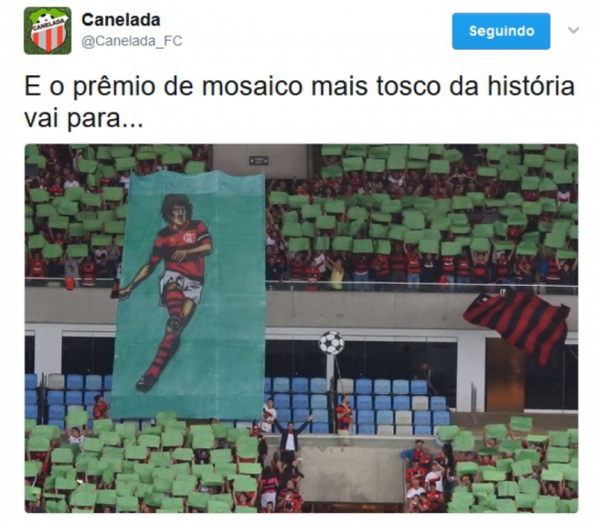 Rivais tiraram sarro do mosaico rubro-negro na partida contra o Atlético-PR, pela Libertadores