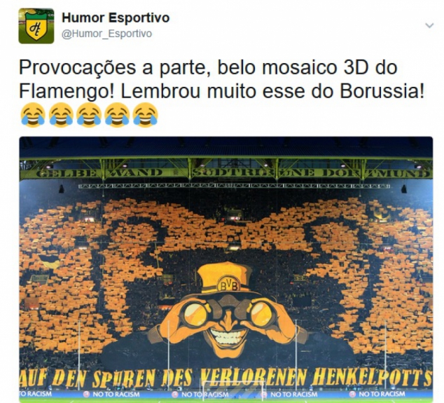 Rivais tiraram sarro do mosaico rubro-negro na partida contra o Atlético-PR, pela Libertadores