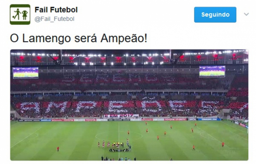 Rivais tiraram sarro do mosaico rubro-negro na partida contra o Atlético-PR, pela Libertadores