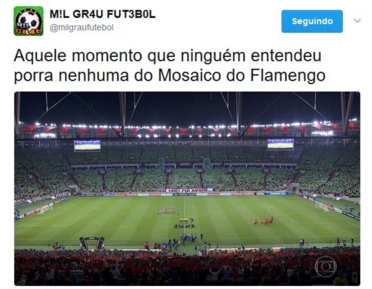 Rivais tiraram sarro do mosaico rubro-negro na partida contra o Atlético-PR, pela Libertadores