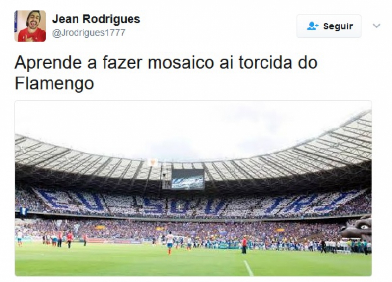 Rivais tiraram sarro do mosaico rubro-negro na partida contra o Atlético-PR, pela Libertadores