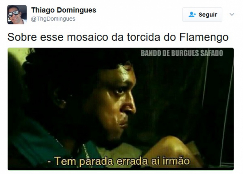 Rivais tiraram sarro do mosaico rubro-negro na partida contra o Atlético-PR, pela Libertadores