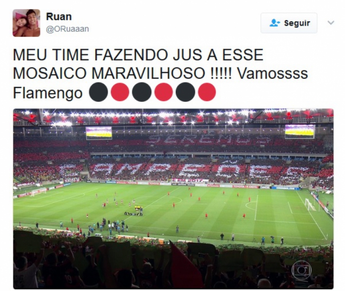 Por outro lado, flamenguistas vibraram com a festa feita no Maracanã
