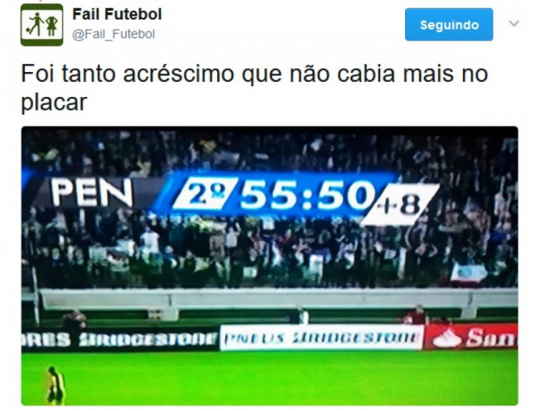 Gol aos 54 minutos do segundo tempo rendeu brincadeiras nas redes sociais