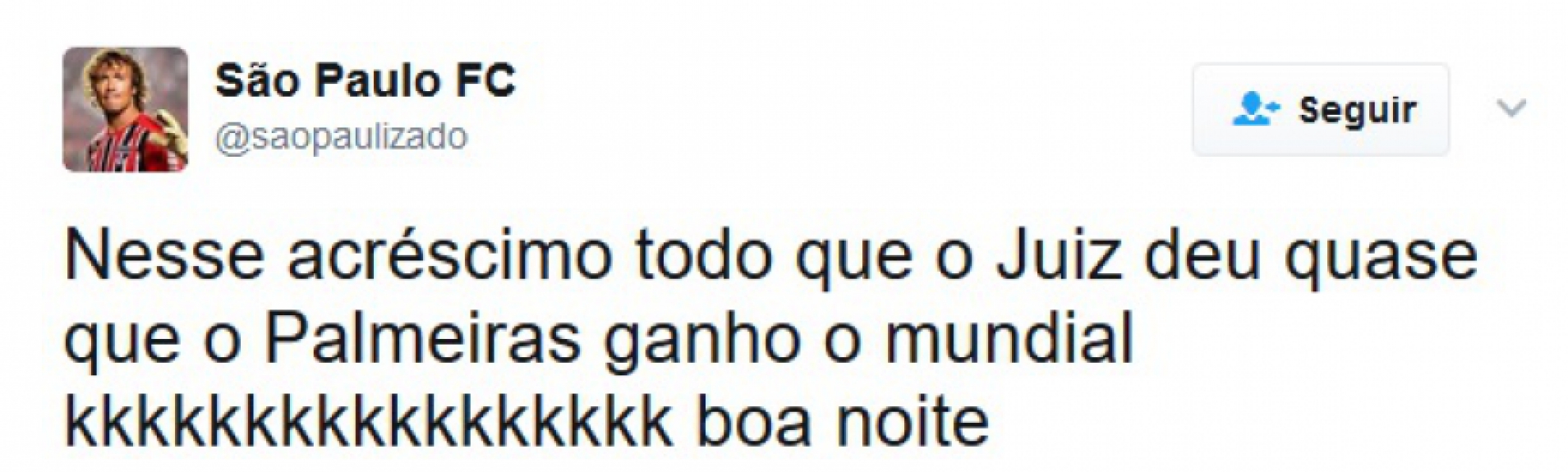Gol aos 54 minutos do segundo tempo rendeu brincadeiras nas redes sociais