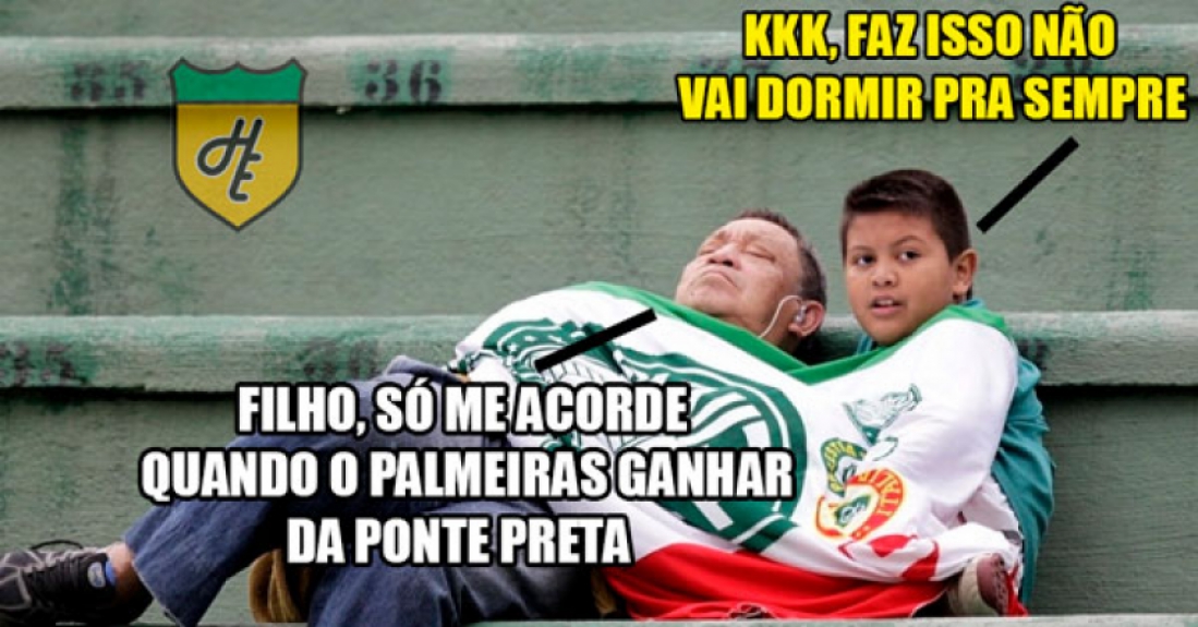 Palmeiras não escapou das zoações após derrota para Ponte Preta