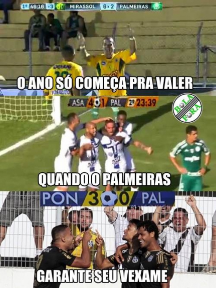 Palmeiras não escapou das zoações após derrota para Ponte Preta